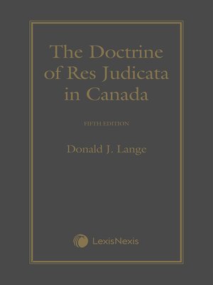 cover image of The Doctrine of Res Judicata